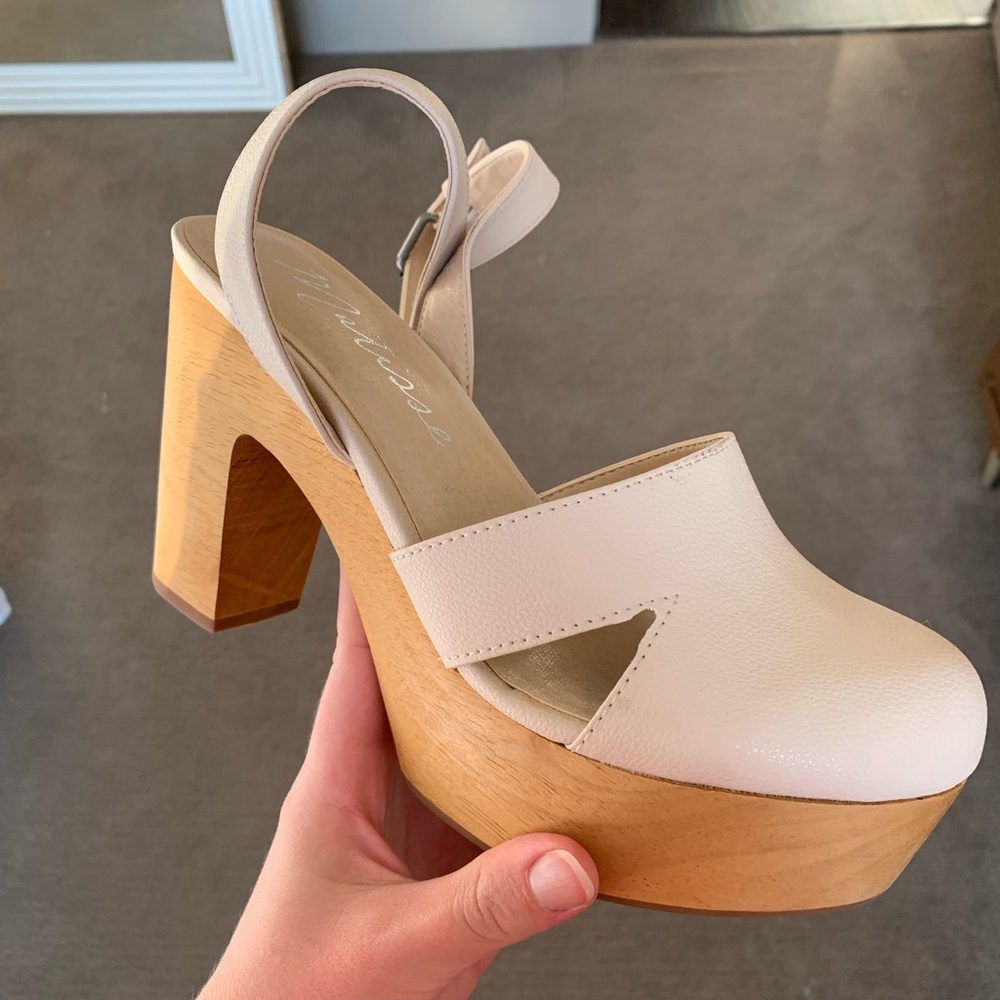 Free People Nude Clogs
